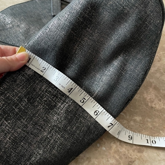 Joe's Jeans Black/Silver metallic Threads Fabric Tote Shoulder Bag purse - Picture 11 of 11